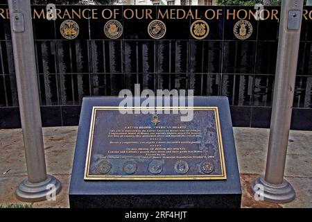 Latino-American Medal of Honor Memorial in Los Angeles, California, Stock Photo