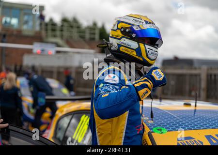 Darlington, UK. 30th July, 2023. Round 16 during the British Touring Car Championship at Croft Circuit, Darlington, UK on 30 July 2023. Photo by Chris Williams. Editorial use only, license required for commercial use. No use in betting, games or a single club/league/player publications. Credit: UK Sports Pics Ltd/Alamy Live News Stock Photo