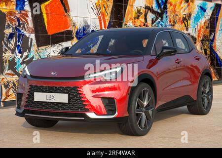 New Lexus LBX - eye-catching design, new generation hybrid powertrain Stock Photo