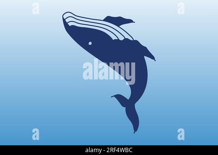 whale icons and illustrations vector logo template Stock Vector