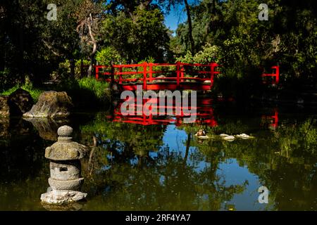 Japanese Garden in Micke Grove Park, California Stock Photo