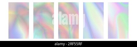 Modern blurred gradient background in trendy retro 90s, 00s style. Y2K  aesthetic. Rainbow light prism effect. Hologram reflection. Poster template  for Stock Vector Image & Art - Alamy