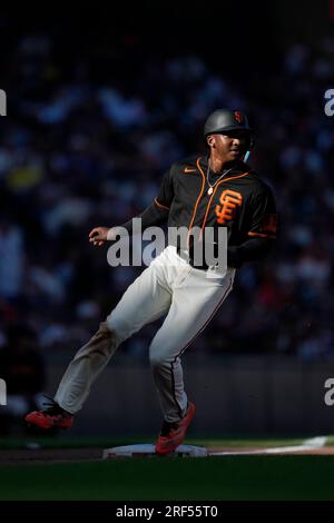 San Francisco Giants' Marco Luciano during a baseball game against the  Boston Red Sox in San Francisco, Friday, July 28, 2023. (AP Photo/Jeff Chiu  Stock Photo - Alamy