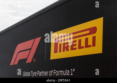 Silverstone, UK - Friday 7th July 2023 - FORMULA 1 ARAMCO BRITISH GRAND PRIX 2023 - Pirelli Stock Photo