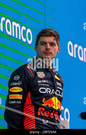 Silverstone, UK - Friday 7th July 2023 - FORMULA 1 ARAMCO BRITISH GRAND PRIX 2023 - Max Verstappen (Dutchland) - Oracle Red Bull Racing Stock Photo