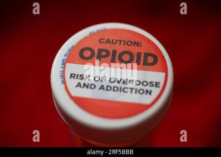 WARNING LABEL CAUTION: OPIOID RISK OF OVERDOSE AND ADDICTION