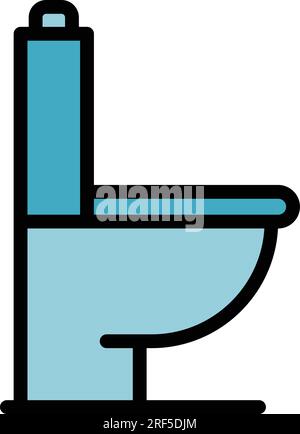 Clinic toilet icon outline vector. Hospital urinary. Medical vomit color flat Stock Vector