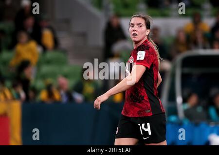 Melbourne, Australia, 31 July, 2023. Vanessa Gilles of Canada during the Women's World Cup football match between Canada and Australia at AAMI Park on July 31, 2023 in Melbourne, Australia. Credit: Dave Hewison/Speed Media/Alamy Live News Stock Photo