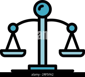 Expertise balance icon flat vector. Quality expert. Work trust isolated ...