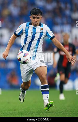 San Sebastian, Spain. Credit: D. 29th July, 2023. Pablo Marin (Sociedad) Football/Soccer : Pre-season friendly match between Real Sociedad 1-0 Bayer Leverkusen at Reale Arena in San Sebastian, Spain. Credit: D .Nakashima/AFLO/Alamy Live News Stock Photo