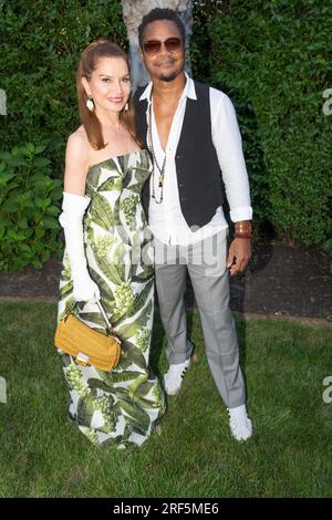 Jean Shafiroff and Cuba Gooding Jr attends Mommy's Heart Summer Gala at a private residence in Water Mill, NY on July 29, 2023. (Photo by David Warren /Sipa? USA) Credit: Sipa USA/Alamy Live News Stock Photo