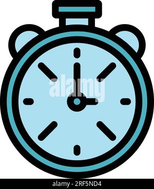 Clock or stopwatch timer with speed marks, Fast running time symbol thin  line vector icon. Editable stroke Stock Vector Image & Art - Alamy