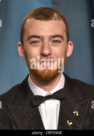 Beverly Hills, USA. 31st July, 2023. “Euphoria” actor Angus Cloud, 25, died at his family's home in Oakland, California on July 31, 2023. He struggled with mental illness and was recently grieving the loss of his father. -------------------------------------------------- Angus Cloud at the 2022 Vanity Fair Oscar Party hosted by editor Radhika Jones at the Wallis Annenberg Center for the Performing Arts on March 27, 2022 in Beverly Hills, CA. © OConnor-Arroyo/AFF-USA.com Credit: AFF/Alamy Live News Stock Photo