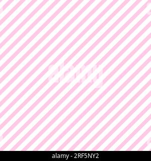 Diagonal striped pattern. Pink white seamless background Stock Vector