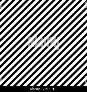 Diagonal striped pattern. Black white seamless background Stock Vector
