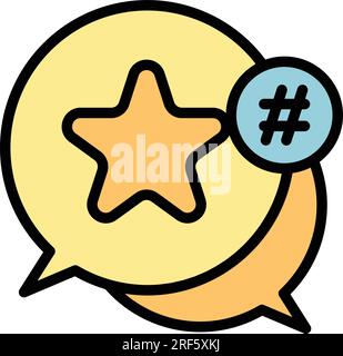 Delivery post icon outline vector. Smm cross. Media platform color flat Stock Vector