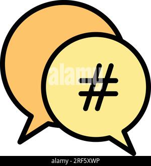 Online post icon outline vector. Smm delivery. Marketing social color flat Stock Vector
