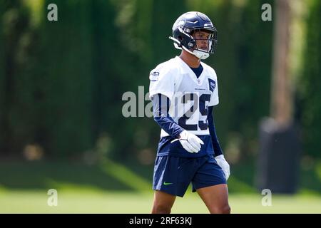 Seattle Seahawks cornerback Chris Steele looks on during the NFL