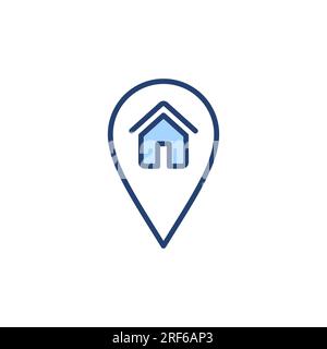 Address icon vector. home location sign and symbol. pinpoint Stock Vector