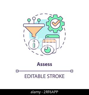 2D customizable assess line icon concept Stock Vector