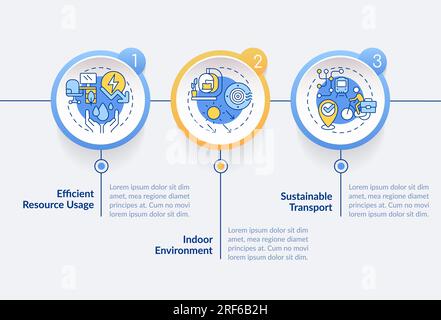 Sustainable office layout with line icon concept Stock Vector
