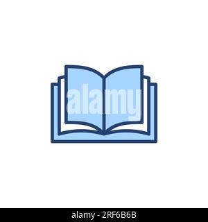 Book icon vector. open book sign and symbol. ebook icon Stock Vector