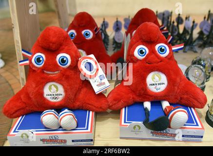 The Paralympic Phryges plush toy mascots for the Paris 2024