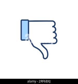 Dislike icon vector. dislike sign and symbol. Hand with thumb down Stock Vector