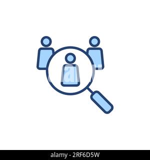 Hiring icon vector. Search job vacancy sign and symbol. Human resources concept. Recruitment Stock Vector
