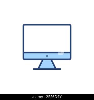 Computer icon vector. computer monitor sign and symbol Stock Vector