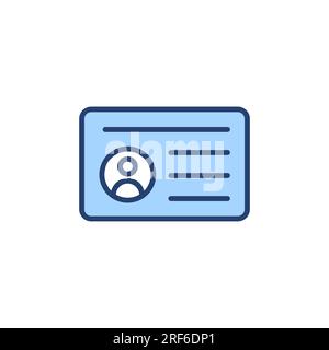 License icon vector. ID card icon. driver license, staff identification card Stock Vector