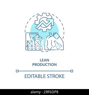 Customizable lean production line icon concept Stock Vector
