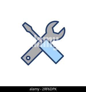 Repair tools icon vector. tool sign and symbol. setting icon. Wrench and screwdriver. Service Stock Vector