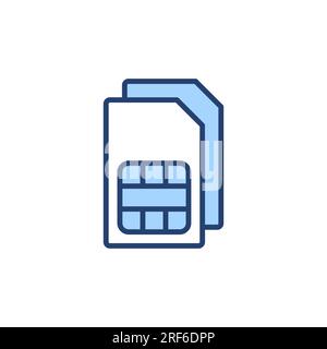 Sim card icon vector. dual sim card sign and symbol Stock Vector