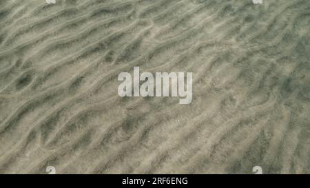 Sandy bottom covered with sand hills,  Natural background from the underwater depth, Red sea, Egypt Stock Photo