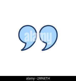 Quote icon vector. Quotation mark sign and symbol Stock Vector