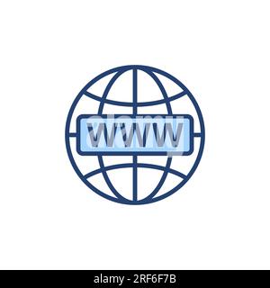 Web icon vector. go to web sign and symbol. web click icon. Global search icon Stock Vector