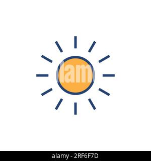 Sun icon vector. Brightness sign and symbol Stock Vector
