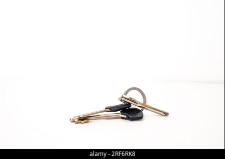 Bunch of tree metal and plastic keys Stock Photo
