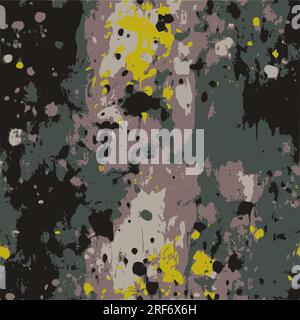 Graffiti curves seamless pattern with grunge effect. Stock Vector