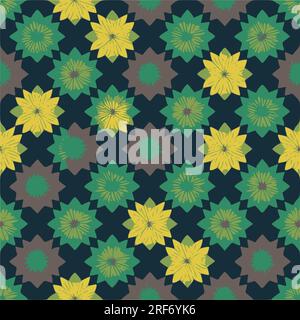 Art Deco Patterns Set. Fan scales ornaments. Geometric decorative. Stock Vector