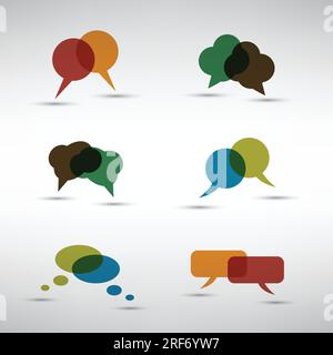 Set Of Colorful Speech Bubbles Stock Vector