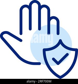 Virus shield protection icon outline vector. Stop immune. Infection ...