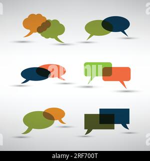 Set Of Colorful Speech Bubbles Stock Vector