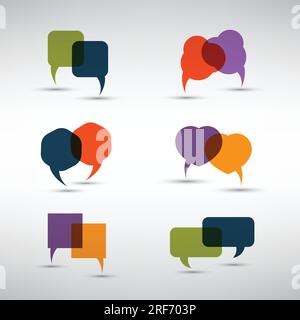 Set Of Colorful Speech Bubbles Stock Vector