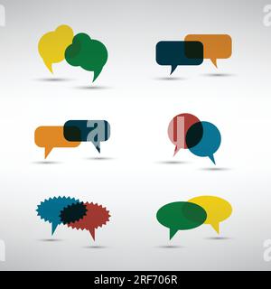 Set Of Colorful Speech Bubbles Stock Vector