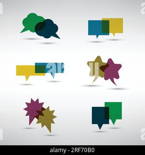 Set Of Colorful Speech Bubbles Stock Vector