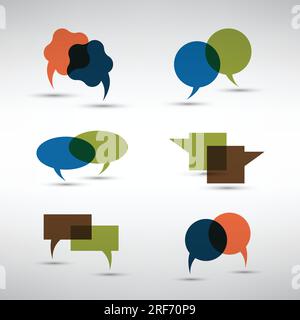 Set Of Colorful Speech Bubbles Stock Vector