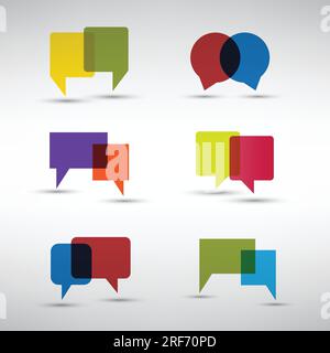 Set Of Colorful Speech Bubbles Stock Vector