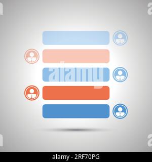 Online Chat Conversation App UI Design Template - Colorful Speech Bubbles with Place for Text Stock Vector